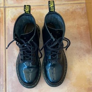 Black shiny doc martens